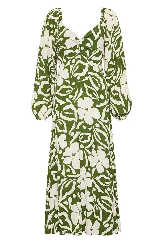 Faithfull The Brand Dresses Ondina Midi Dress Pavito Floral Olive 8211 Final Sale 8211 Women Faithfull The Brand Dresses Ondina Midi Dress Pavito Floral Olive 8211 Final Sale 8211 Women