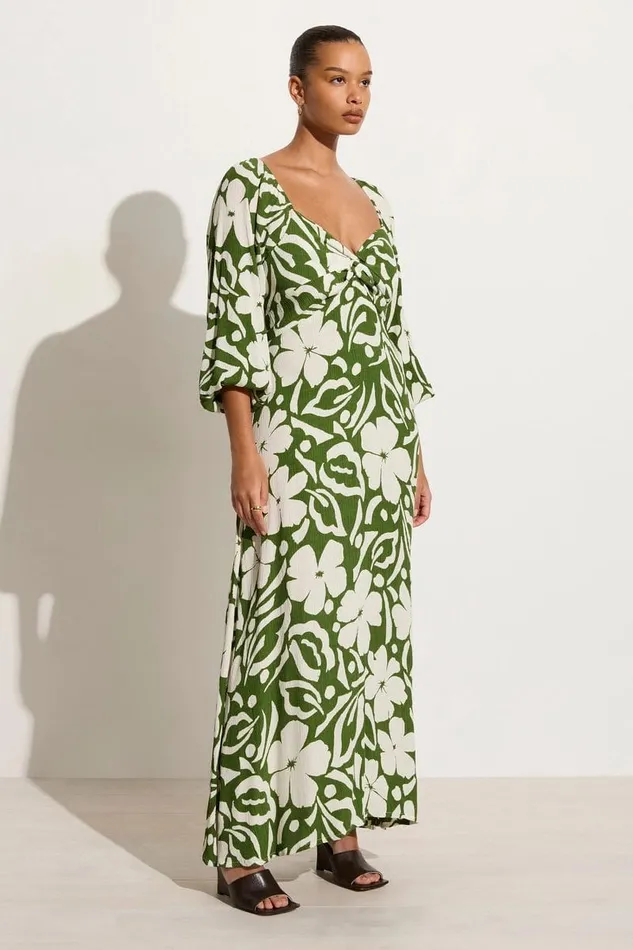 Faithfull The Brand Dresses Ondina Midi Dress Pavito Floral Olive 8211 Final Sale 8211 Women Faithfull The Brand Dresses Ondina Midi Dress Pavito Floral Olive 8211 Final Sale 8211 Women