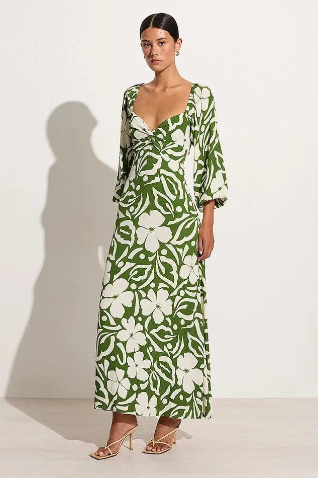 Faithfull The Brand Dresses Ondina Midi Dress Pavito Floral Olive 8211 Final Sale 8211 Women Faithfull The Brand Dresses Ondina Midi Dress Pavito Floral Olive 8211 Final Sale 8211 Women