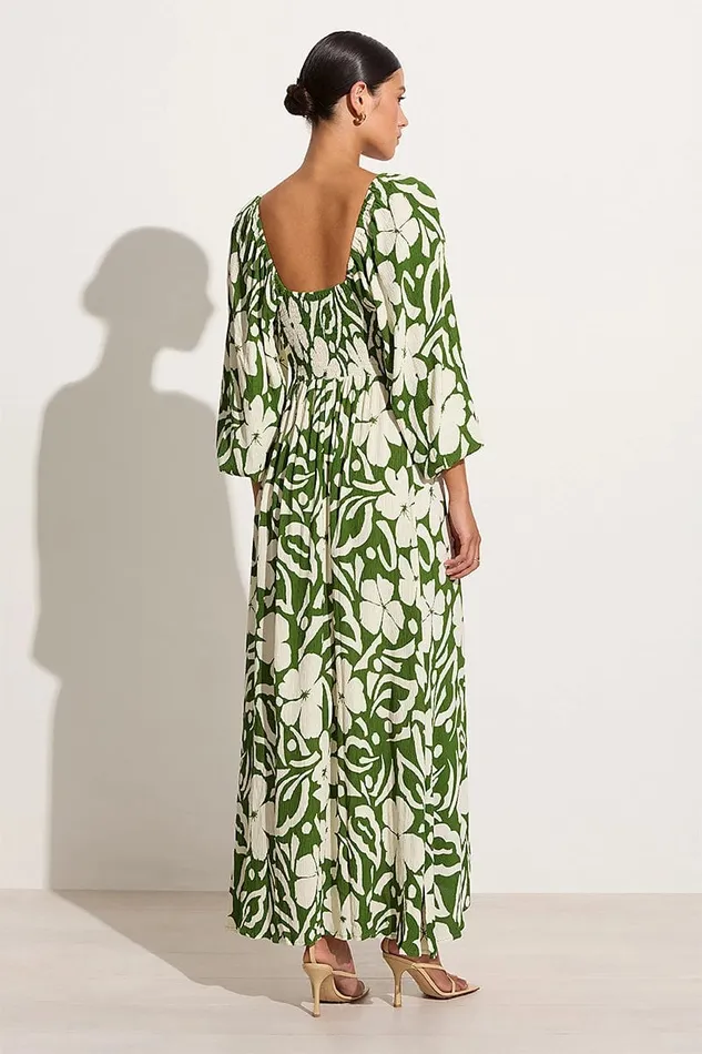 Faithfull The Brand Dresses Ondina Midi Dress Pavito Floral Olive 8211 Final Sale 8211 Women Faithfull The Brand Dresses Ondina Midi Dress Pavito Floral Olive 8211 Final Sale 8211 Women