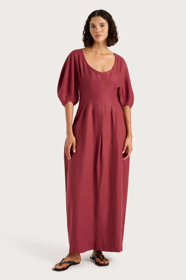 Faithfull The Brand Dresses Raynara Maxi Dress Wine 8211 Women