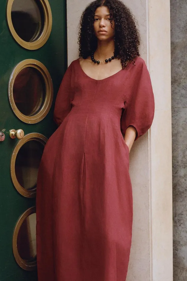 Faithfull The Brand Dresses Raynara Maxi Dress Wine 8211 Women Faithfull The Brand Dresses Raynara Maxi Dress Wine 8211 Women
