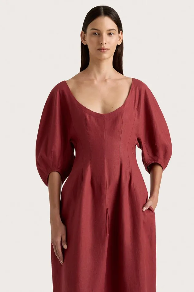 Faithfull The Brand Dresses Raynara Maxi Dress Wine 8211 Women Faithfull The Brand Dresses Raynara Maxi Dress Wine 8211 Women
