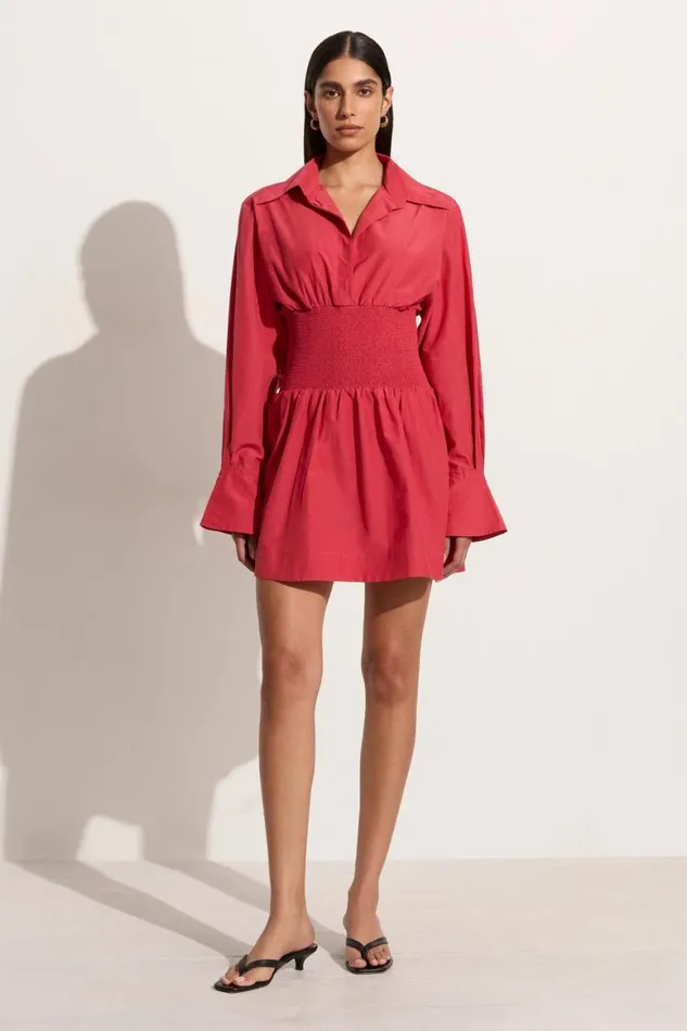 Faithfull The Brand Dresses Vitinia Mini Dress Crimson 8211 Final Sale 8211 Women Faithfull The Brand Dresses Vitinia Mini Dress Crimson 8211 Final Sale 8211 Women