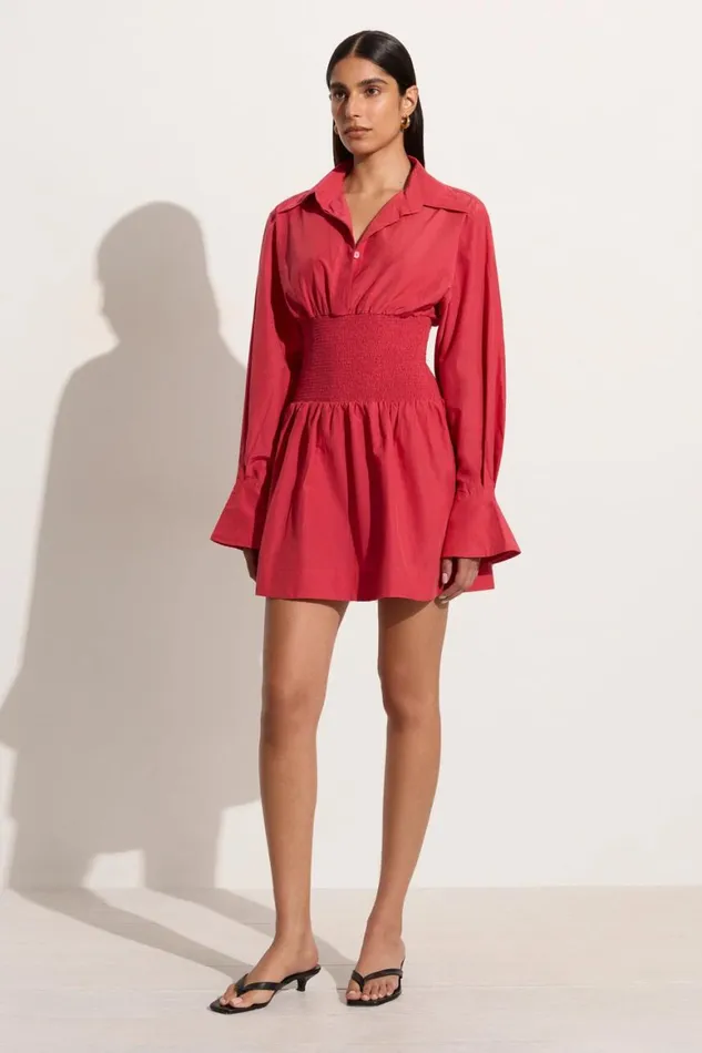 Faithfull The Brand Dresses Vitinia Mini Dress Crimson 8211 Final Sale 8211 Women Faithfull The Brand Dresses Vitinia Mini Dress Crimson 8211 Final Sale 8211 Women