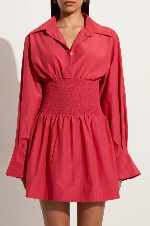 Faithfull The Brand Dresses Vitinia Mini Dress Crimson 8211 Final Sale 8211 Women Faithfull The Brand Dresses Vitinia Mini Dress Crimson 8211 Final Sale 8211 Women
