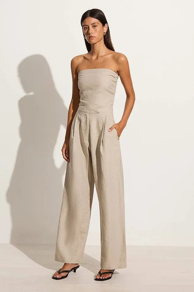 Faithfull The Brand Pants Cedros Pant Natural 8211 Final Sale 8211 Women