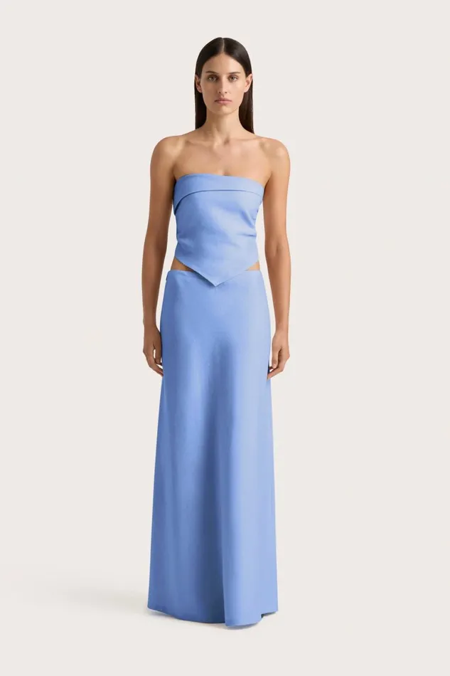 Faithfull The Brand Skirts and Shorts Antibes Maxi Skirt Mid Blue 8211 Women Faithfull The Brand Skirts and Shorts Antibes Maxi Skirt Mid Blue 8211 Women
