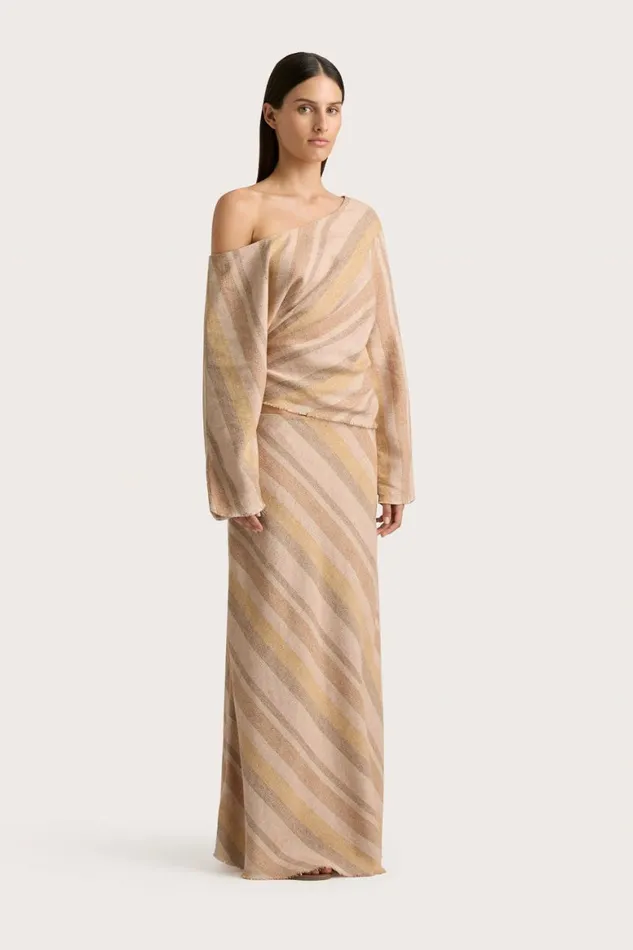 Faithfull The Brand Skirts and Shorts Sao Paulo Skirt Terracotta Stripe 8211 Women Faithfull The Brand Skirts and Shorts Sao Paulo Skirt Terracotta Stripe 8211 Women