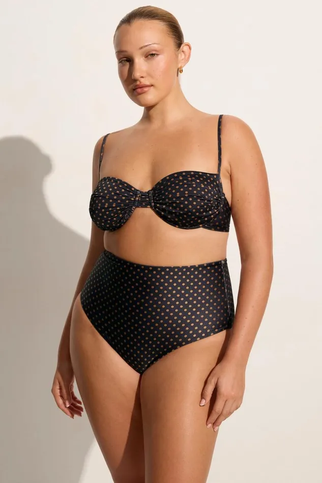Faithfull The Brand Swim Stefania Bikini Top Ludovica Polka Dot 8211 Final Sale 8211 Women