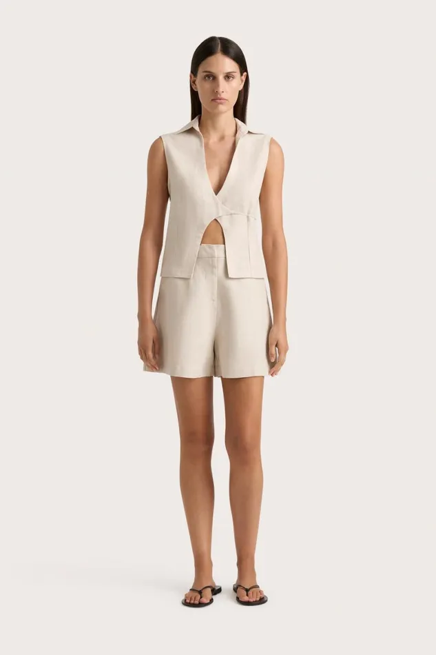 Faithfull The Brand Tops Antibes Shirt Sand 8211 Women
