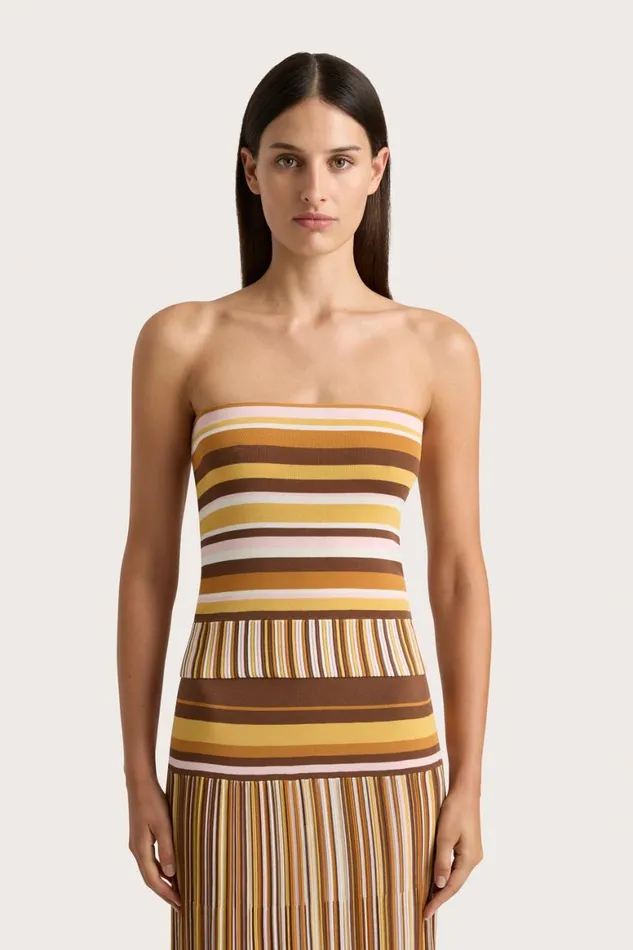 Faithfull The Brand Tops Citara Strapless Top Cocoa 8211 Women