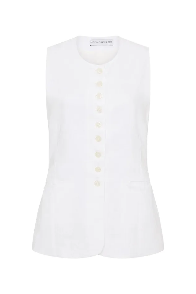 Faithfull The Brand Tops Domenico Vest White 8211 Women
