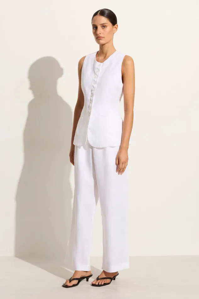 Faithfull The Brand Tops Domenico Vest White 8211 Women