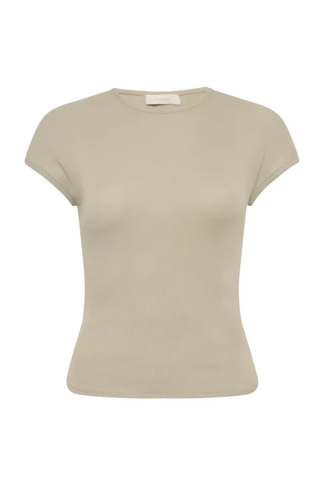 Faithfull The Brand Tops Loire TShirt Taupe 8211 Women