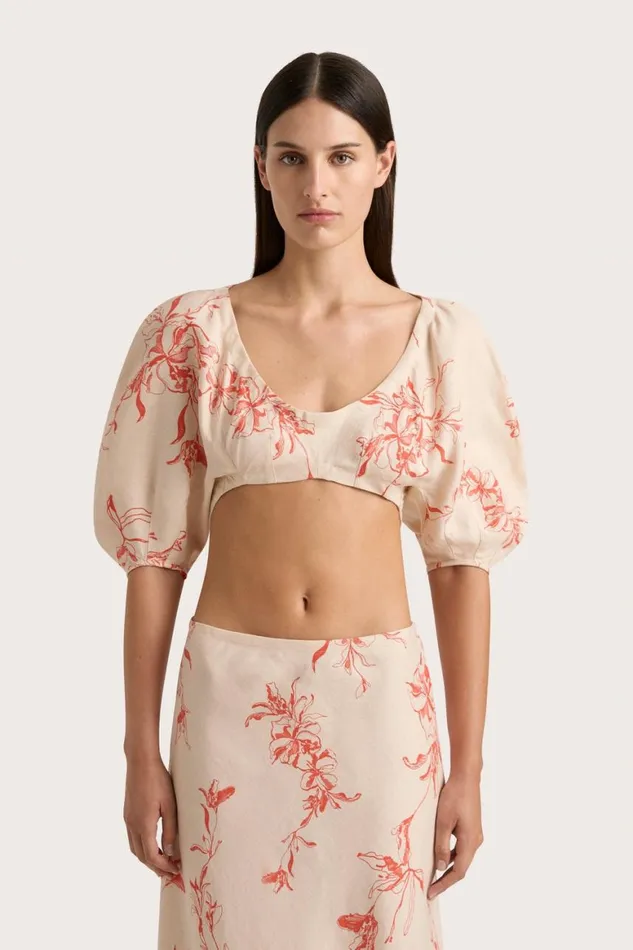 Faithfull The Brand Tops Soleil Top Leilani Vermilion 8211 Women