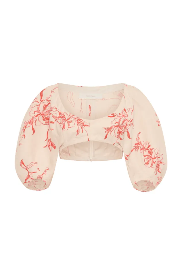 Faithfull The Brand Tops Soleil Top Leilani Vermilion 8211 Women