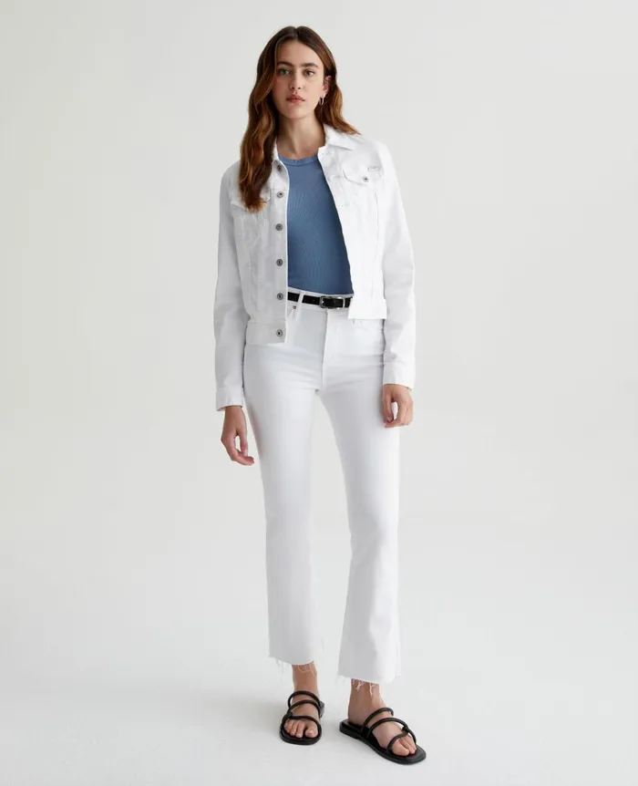 Farrah Boot Crop Modern White Women AG Jeans Denim