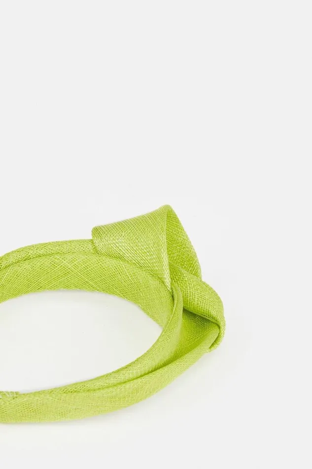 Fascinators Women Karen Millen EmilyLondon Knot Detail Headband Lime