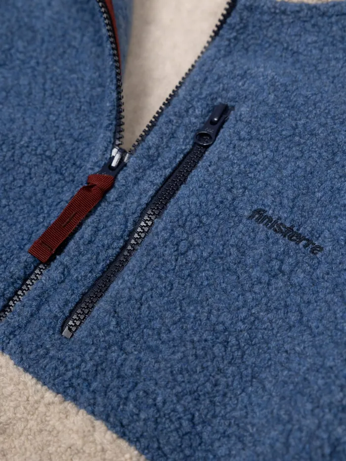 Finisterre Fleece Men Hegen 14 Zip Wool Fleece Coastal Fjordoatmeal