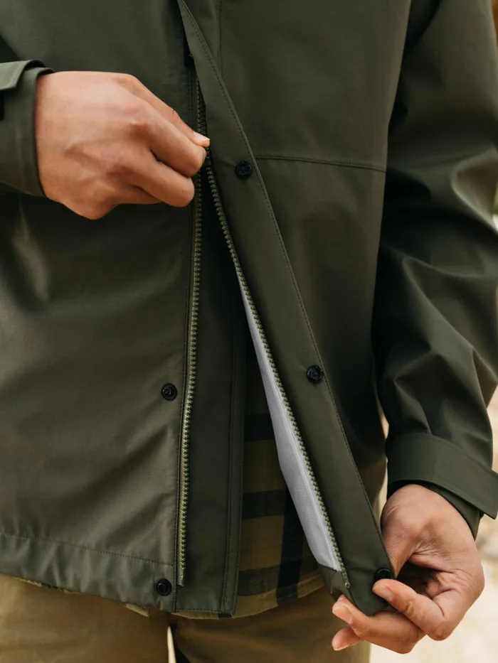 Finisterre Jackets and Coats Men Skybird Waterproof Jacket Olive