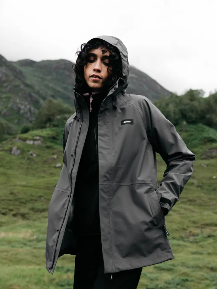 Finisterre Jackets and Coats Women Skybird Waterproof Jacket Raven Black