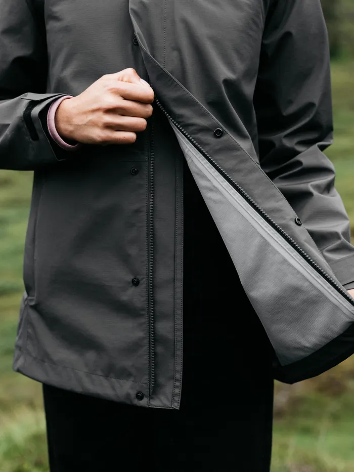Finisterre Jackets and Coats Women Skybird Waterproof Jacket Raven Black