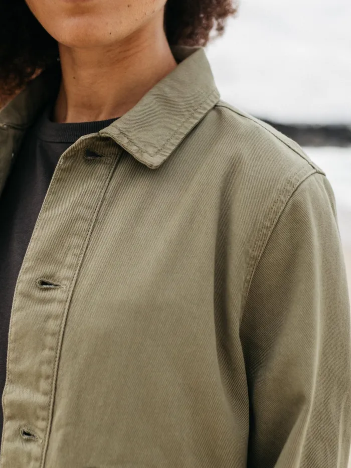 Finisterre Jackets and Coats Women Yarrel Chore Jacket Willow Green
