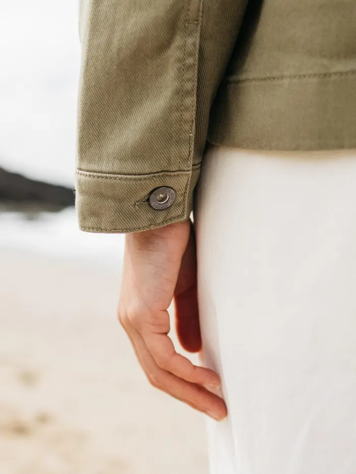 Finisterre Jackets and Coats Women Yarrel Chore Jacket Willow Green