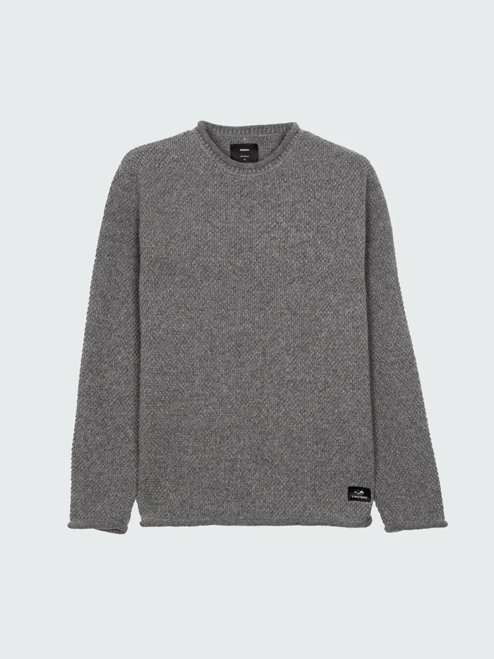 Finisterre Knitwear Men Barents Sweater Grey Marl