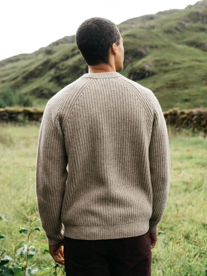 Finisterre Knitwear Men Mora Knit Sweater Oatmeal