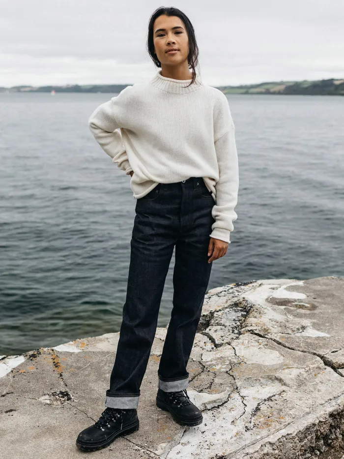 Finisterre Knitwear Women Taran Sweater Ecru