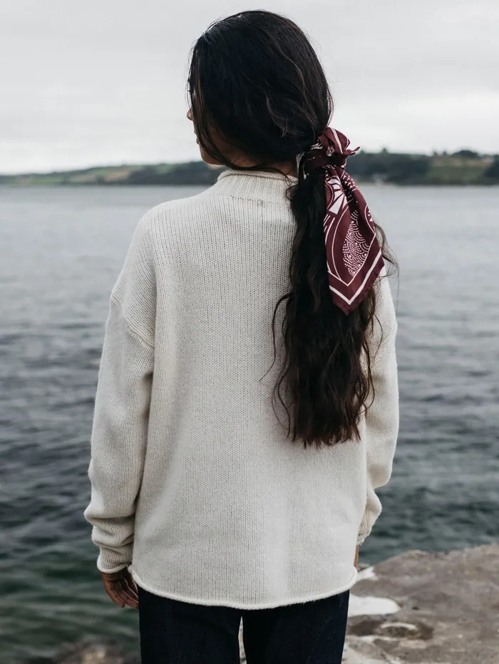 Finisterre Knitwear Women Taran Sweater Ecru