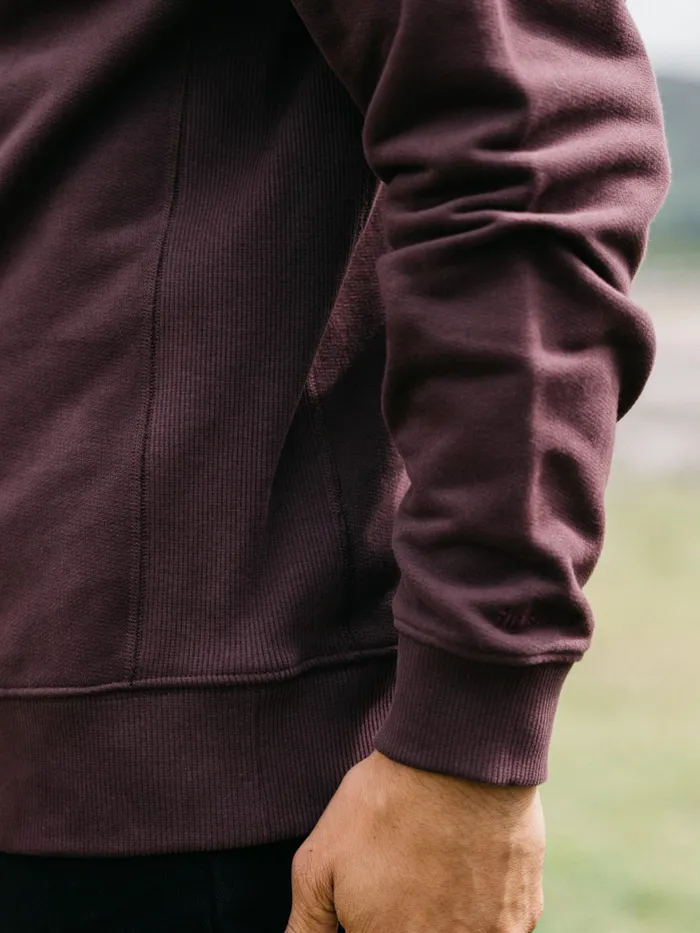 Finisterre Sweaters Men Serpentine Sweatshirt Black Cherry