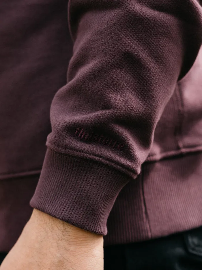 Finisterre Sweaters Men Serpentine Sweatshirt Black Cherry