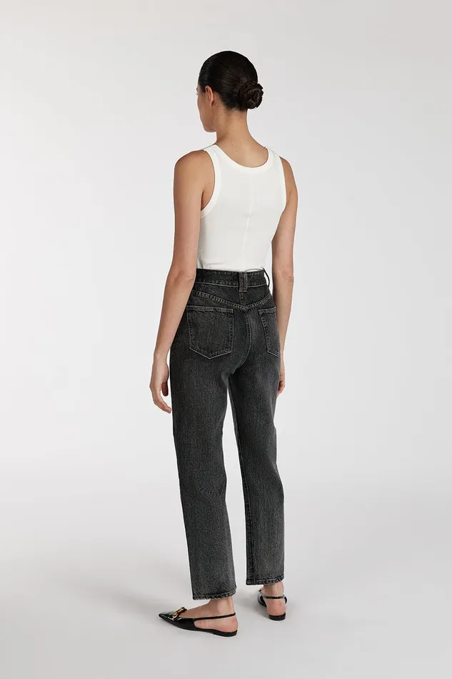 FINN WASHED BLACK TWISTED SEAM JEAN Women DISSH Pants