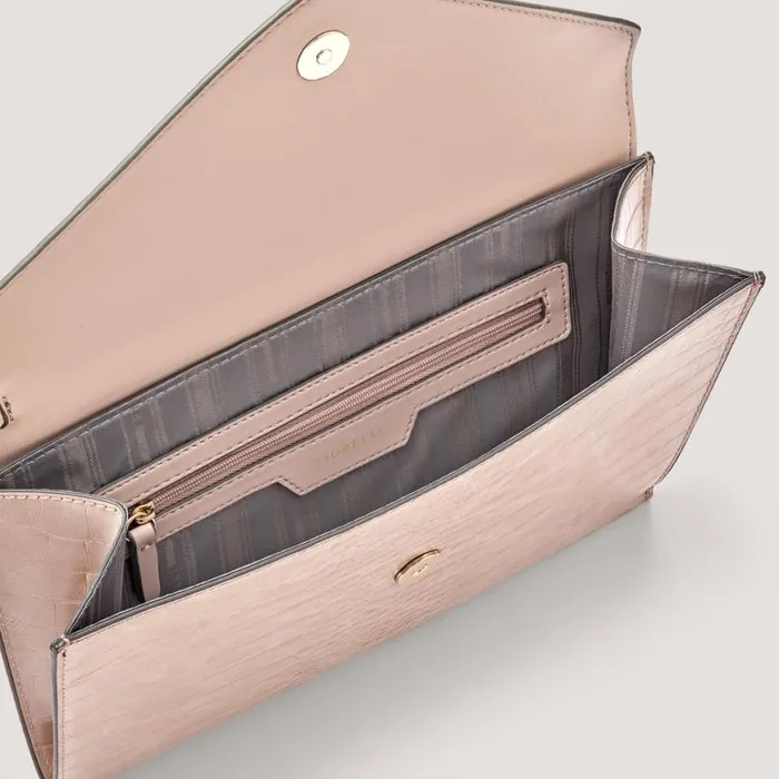 Fiorelli Ophelia Envelope Pouch Dusky Pink Croc Backpacks Occasion Bags