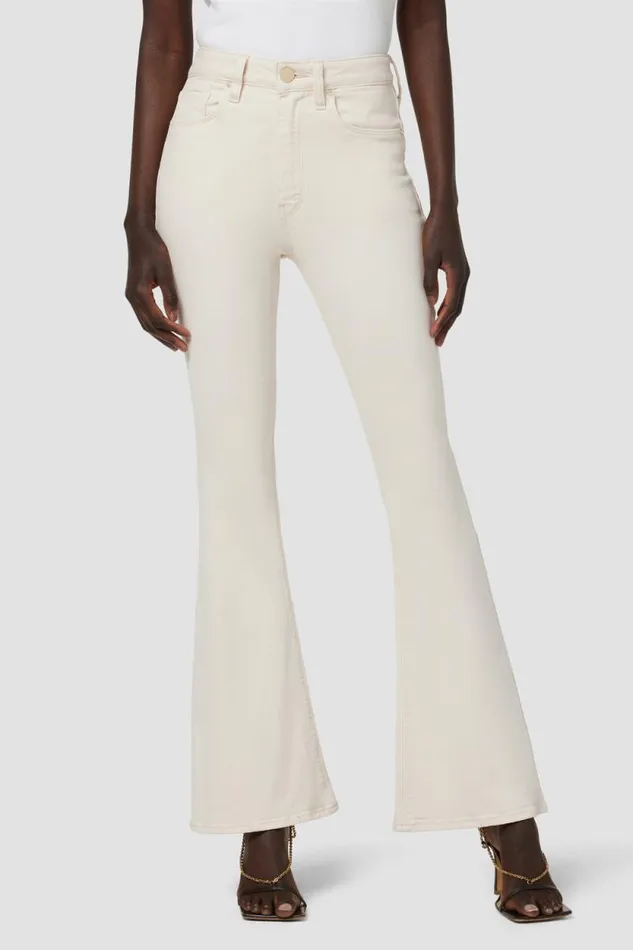 Flare Women Hudson Jeans Holly HighRise Flare Barefoot Jean Egret