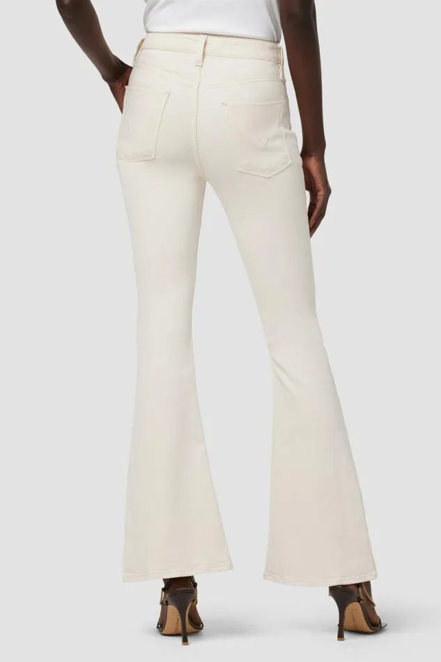 Flare Women Hudson Jeans Holly HighRise Flare Barefoot Jean Egret