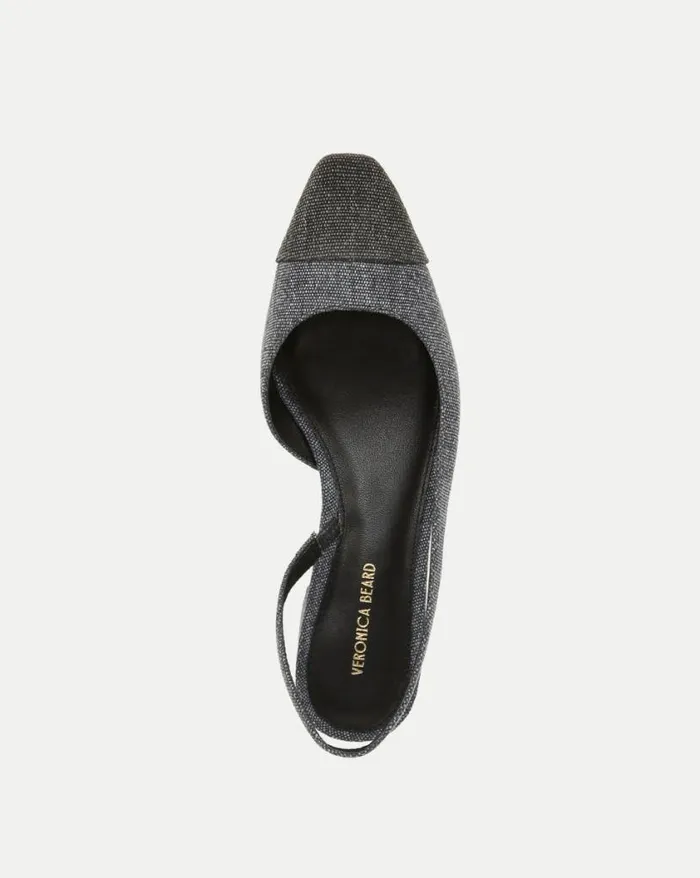 Flats and Loafers Shop Veronica Beard Cecile Denim CapToe Slingback Blueblack