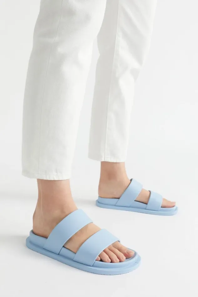 Flats Woman Seed Heritage Double Strap Jelly Bluebell