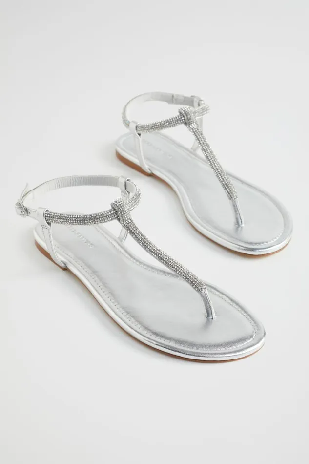 Flats Woman Seed Heritage Odette Jewel Sandal Silver