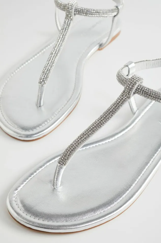 Flats Woman Seed Heritage Odette Jewel Sandal Silver