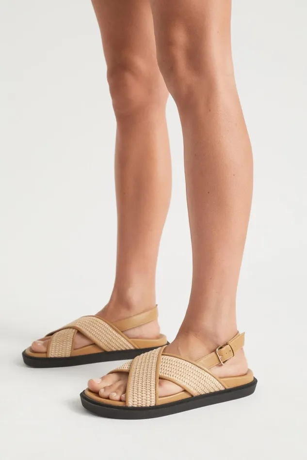 Flats Woman Seed Heritage Tara Footbed Sandal Toffee