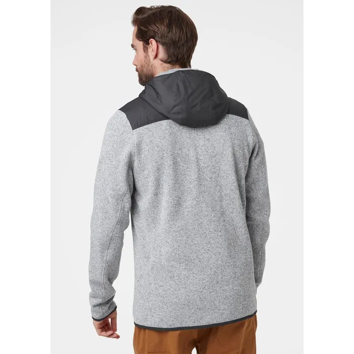 Fleece Men Helly Hansen VARDE HOODED FLEECE JACKET 853 Grey Fog