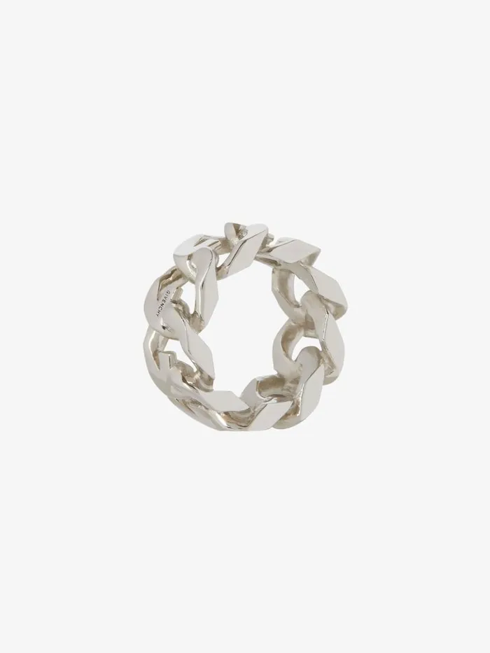 G Chain Ring In Metal Silvery WomenMen Givenchy Jewelry