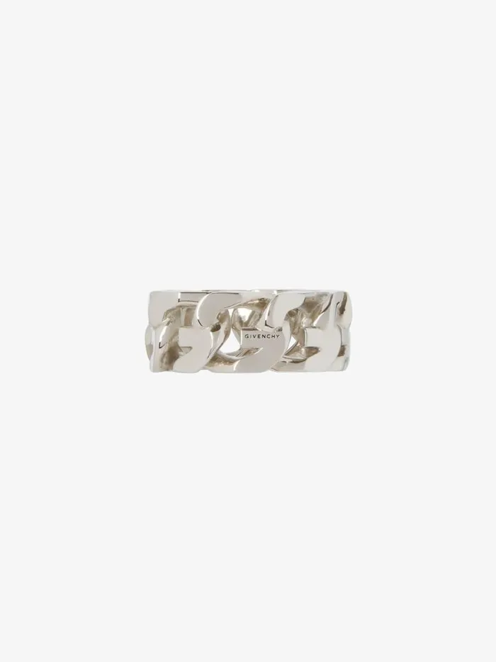G Chain Ring In Metal Silvery WomenMen Givenchy Jewelry