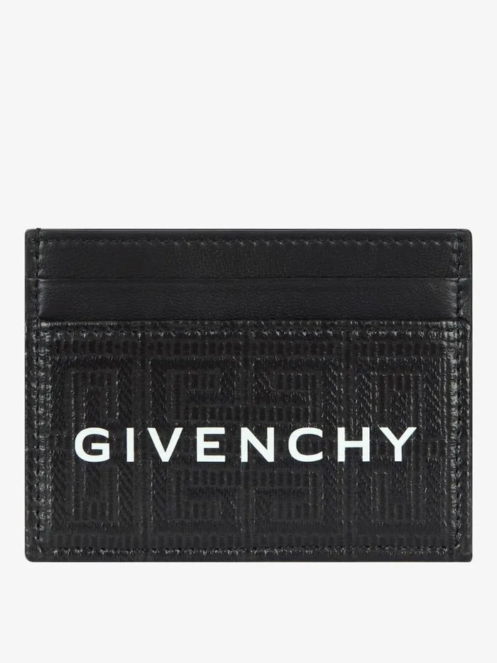 GCut Card Holder In 4g Coated Canvas And Leather Black Women Givenchy Wallets and Card Holders