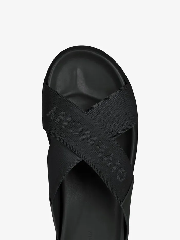 G Plage Sandals With Crossed Straps In Webbing Black Men Givenchy Slides and Sandals