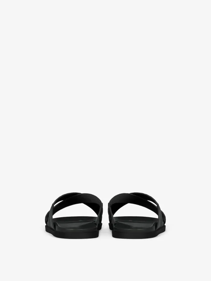 G Plage Sandals With Crossed Straps In Webbing Black Men Givenchy Slides and Sandals